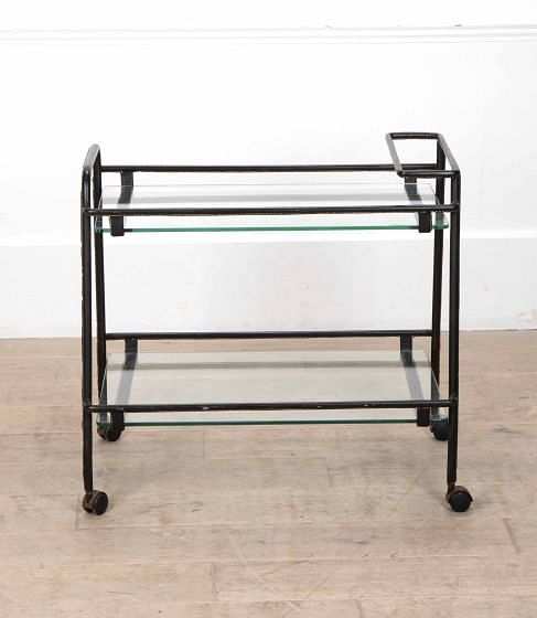Mid-Century French Jacques Adnet Bar Trolley TS2940186