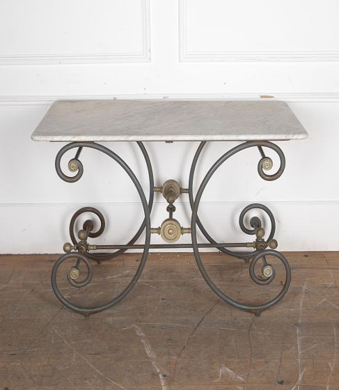 SALE: Late 19th Century Metal and Marble Patisserie Table TS3432315
