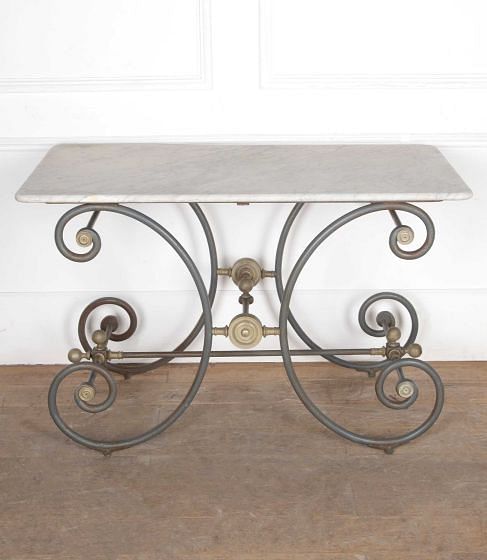 Late 19th Century Metal and Marble Patisserie Table TS3432315