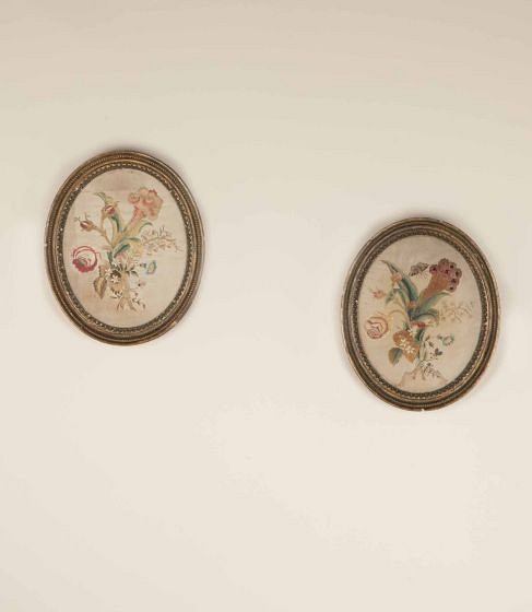 Pair of Late 18th Century George III Silk-Work Pictures WD0943514