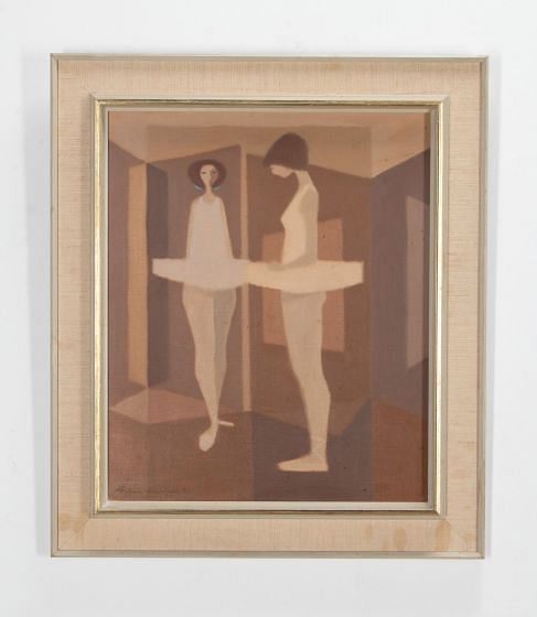 20th Century Oil Painting 'Resting Ballerinas' by Fabian Lundqvist (1913-1989) WD1240922