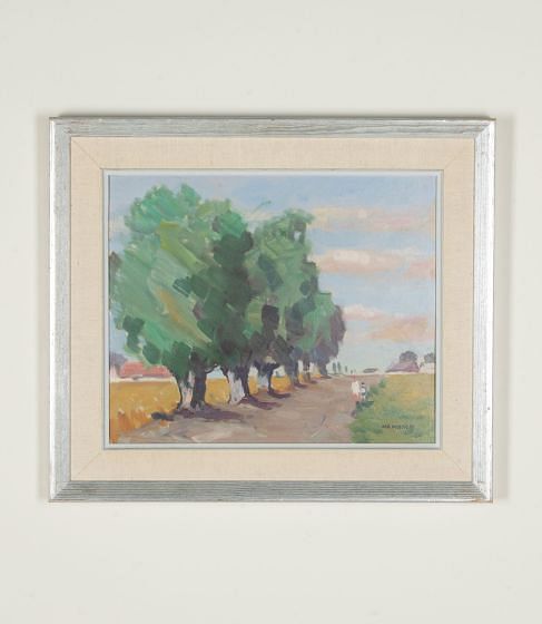 20th Century Swedish Oil on Board Painting 'Summer in the Country’ WD1243095