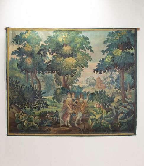 Large 19th Century French Verdure Oil on Canvas Painting WD1341592