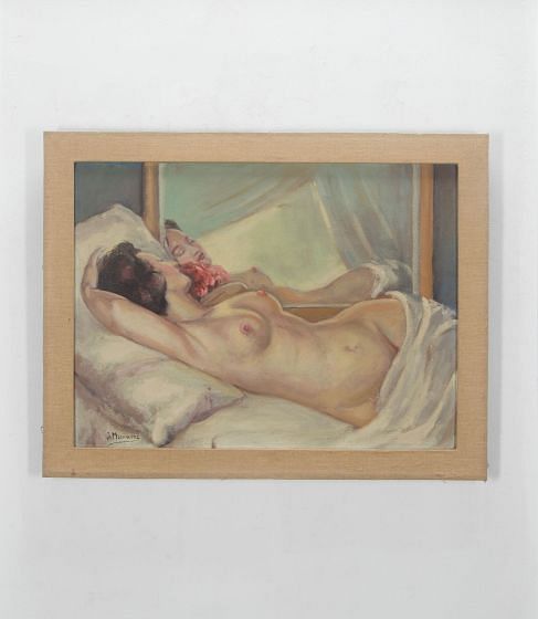 Painting Of A Reclining Female Figure With Rose WD1536765