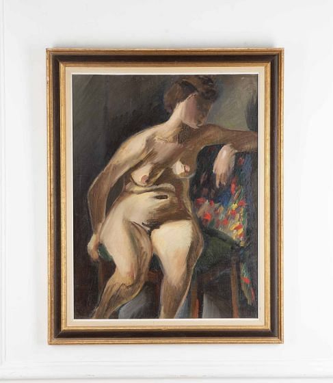 Mid-Century French Seated Female Nude WD1540109