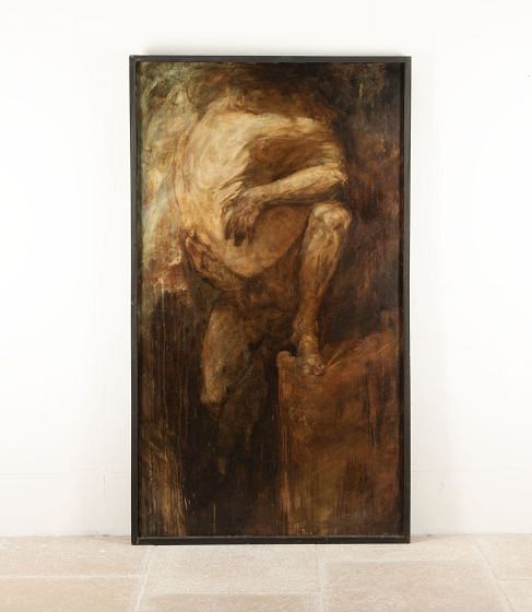Very Large 20th Century French Oil on Canvas Painting 'The Embrace' WD1542009