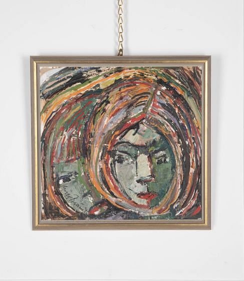 Mid Century Swedish Oil on Board WD1832823