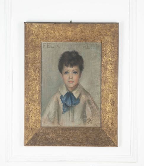 19th Century Welsh Pastel Portrait Felix Fripp by Gweny Griffiths WD2033091