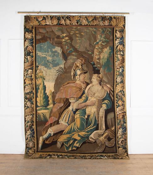 18th Century Aubusson Tapestry of Centurion and Queen WD2537315