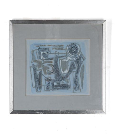 Small 20th Century French Signed Abstract Painting WD2924017