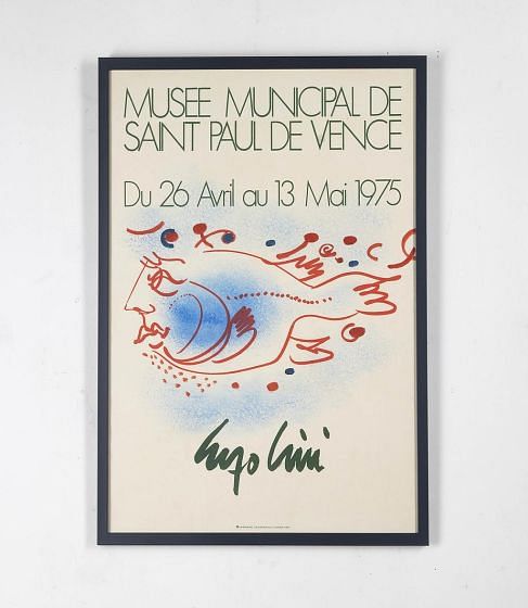 20th Century French Hand Painted Print by Enzo Cini WD2927091