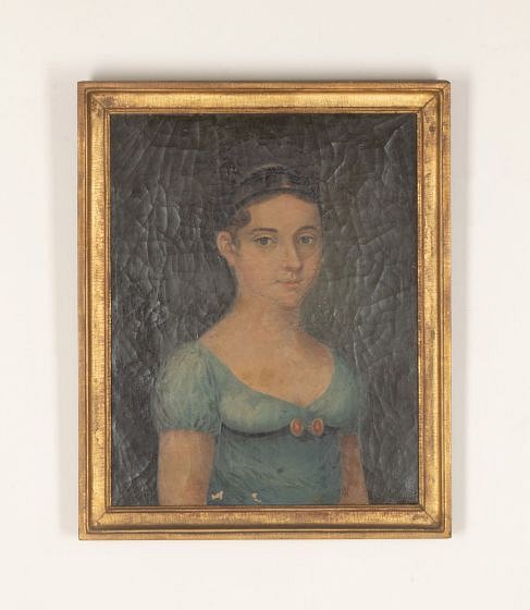 19th Century American Portrait Oil on Canvas Painting WD3536697