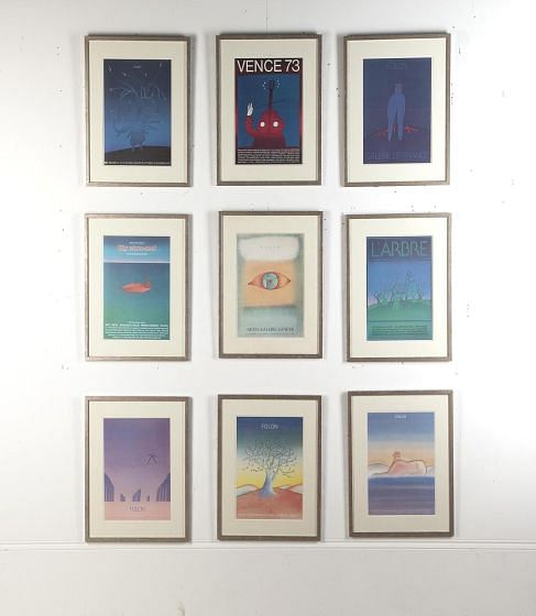 Collection of Nine 20th Century Jean-Michel Folon Prints WD3724941