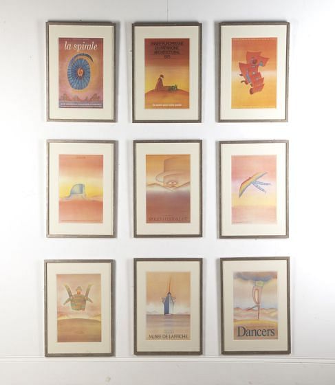 Collection of Nine 20th Century Jean-Michel Folon Prints WD3743231