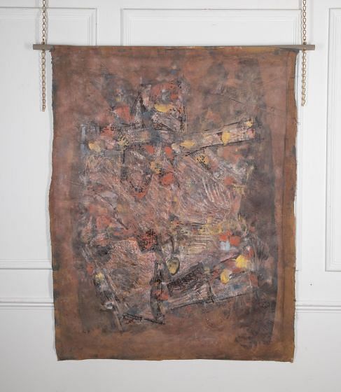 20th Century Swedish Abstract Mixed Media Canvas by Valter Gibson WD6530876