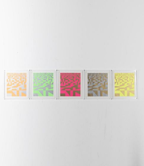 Set of Five 20th Century Italian Op Art Screen Prints WD7629950