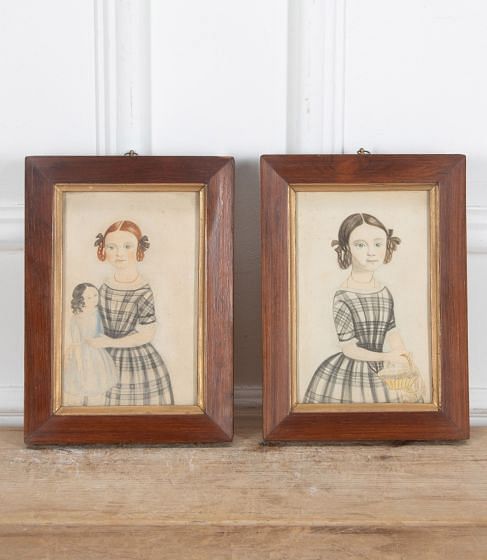 Pair of Late 19th Century Watercolour Portraits WD9038155