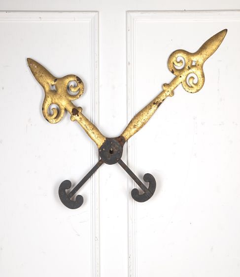 Pair of 18th Century French Large Iron and Gilded Clock Hands DA3720618