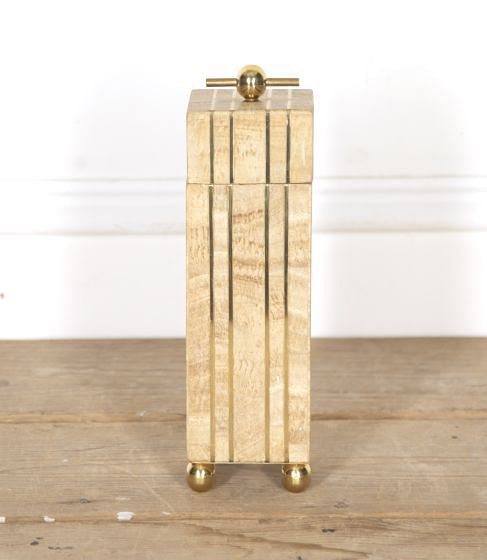 Brass and Travertine Box DA3020314