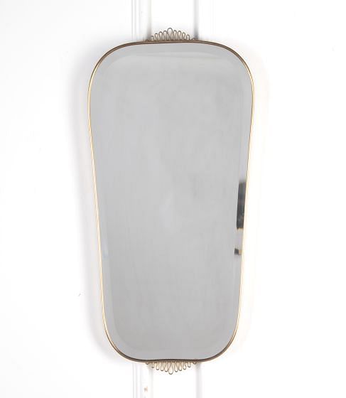 20th Century Italian Brass Mirror MI4622392