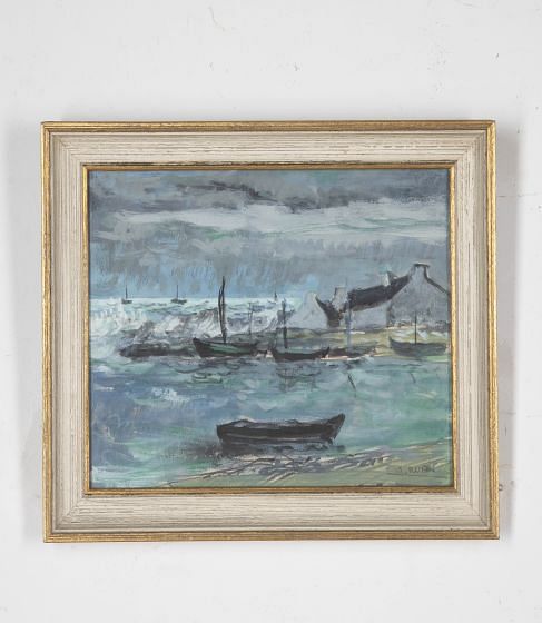 20th Century Breton Harbour Scene Signed A Ruffen WD2925556