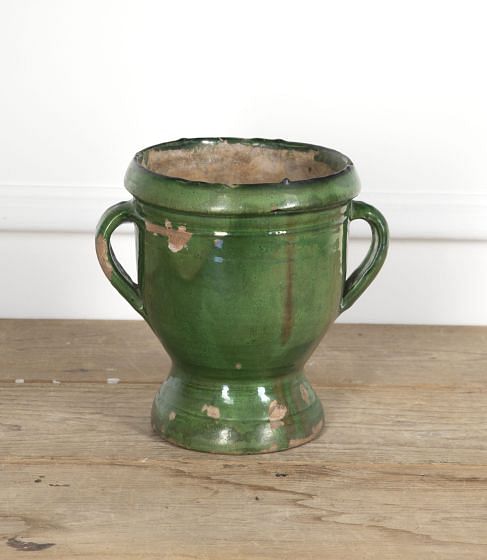 20th Century Castelnaudary Green Glazed Pot GA1521037