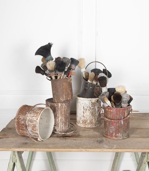 Collection of 20th Century Decorators Brushes and Six Buckets DA8530652