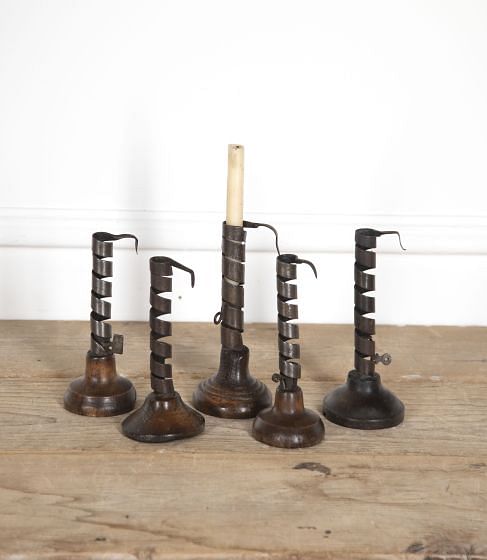 Collection Of Five 19th Century French Cellar Candlesticks DA1521643