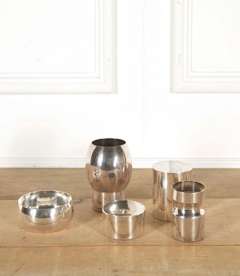 Group of 5 Silver Plated Vessels by Maison Christofle DA298585