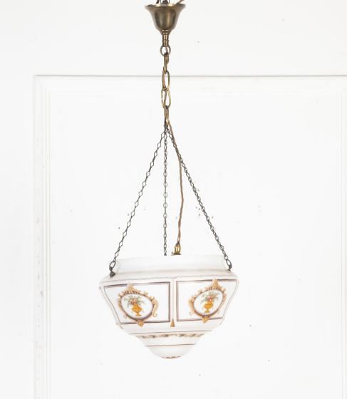 20th Century Hand Painted Hanging Shade LC3625729