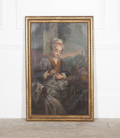 Large 18th Century Portrait of a Seamstress WD1528771