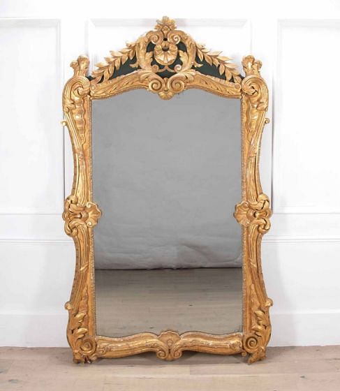 Large 19th Century French Country House Giltwood Mirror MI7234080
