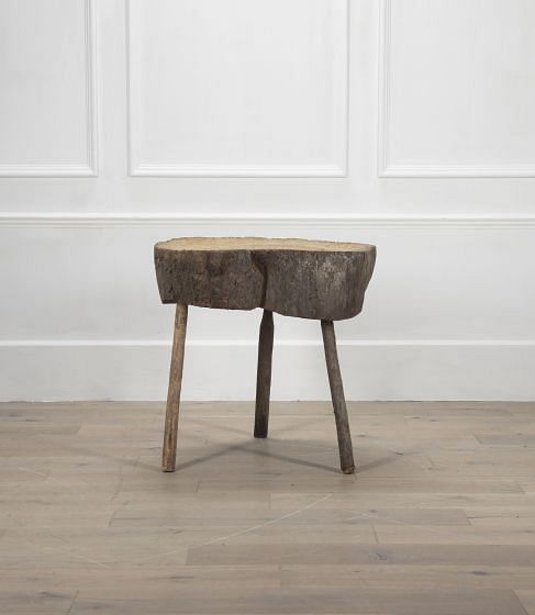 Large 19th Century French Tripod Chopping Block Table TC7233078