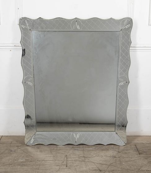 Large 20th Century Venetian Etched Wall Mirror MI2925531