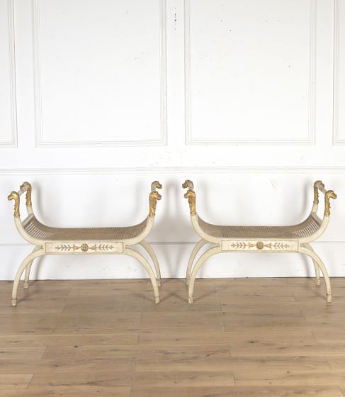 Late 19th Century Pair of Italian Window Seats SB0313727