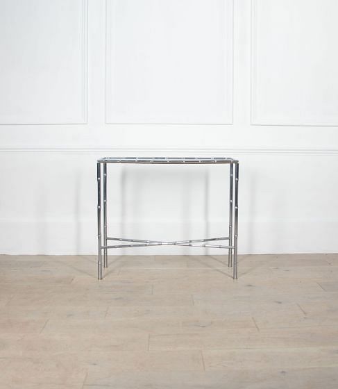 Mid 20th Century Chromed Faux Bamboo Side Table TA6533616