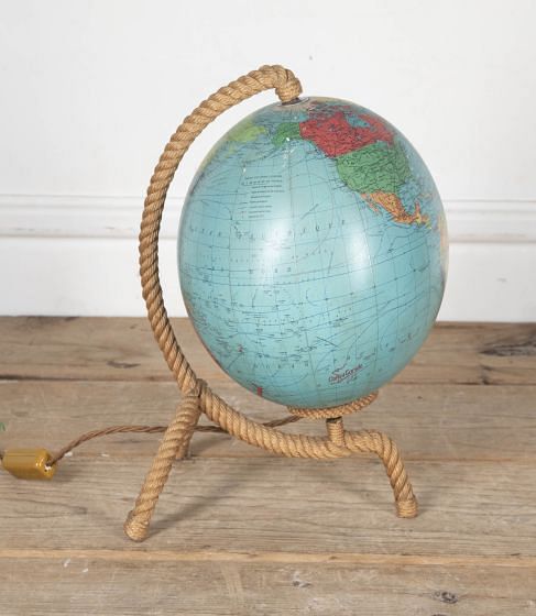 Mid Century Audoux Minet Globe Lamp LL2927831