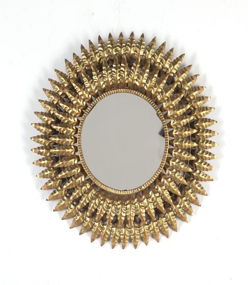 20th Century Spanish Gilt-metal Leaf Mirror MI3423698