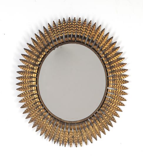 20th Century Spanish Gilt-metal Sun Mirror MI3423704