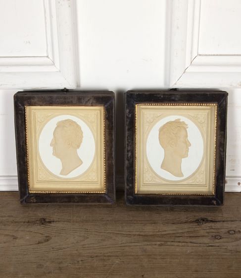 19th Century Pair of Framed Plaster Reliefs DA3625726