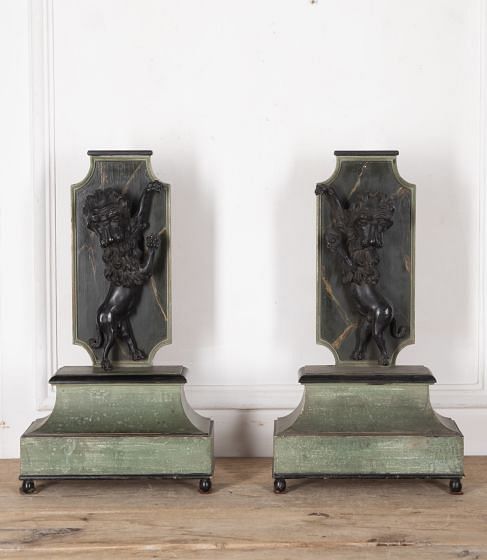 Pair of 19th Century Carved Spanish Lions DA4028659