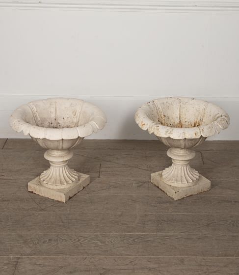 Pair of 19th Century Cast Iron Urns DA2029558