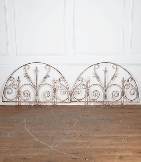 Pair of 19th Century French Wrought Iron Overdoors GA3733044