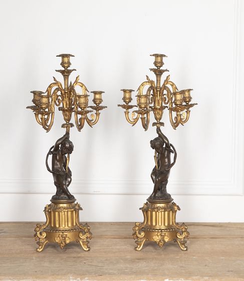 Pair of 19th Century Gilt Bronze Candelabra DA2328890