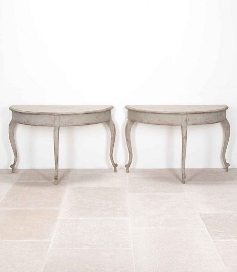 Pair of 19th Century Swedish Demi-Lune Tables CO4441621