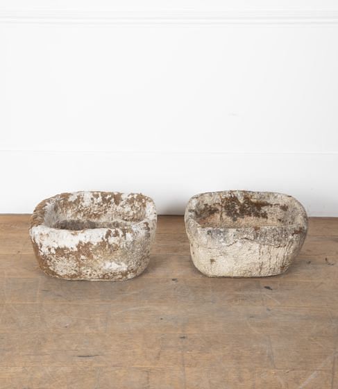 Pair of 20th Century French Stone Garden Planters GA8529291
