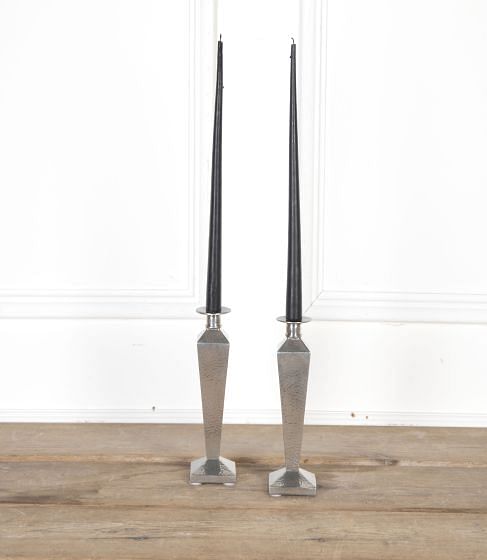 Pair of 20th Century Hammered Silver Candlesticks DA4621257