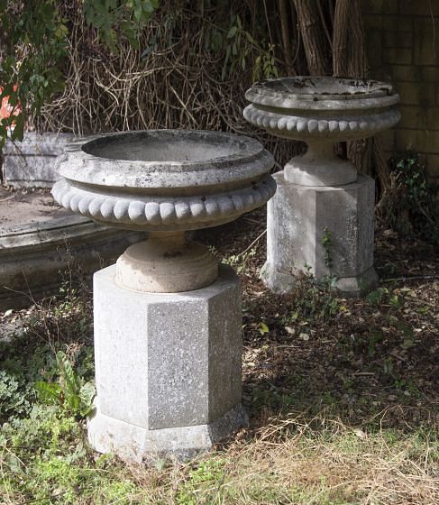 Pair of 20th Century Tazza Urns On Bases DA3323533