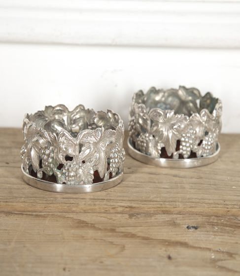 Pair of Silver Plate Wine Coasters DA1515327