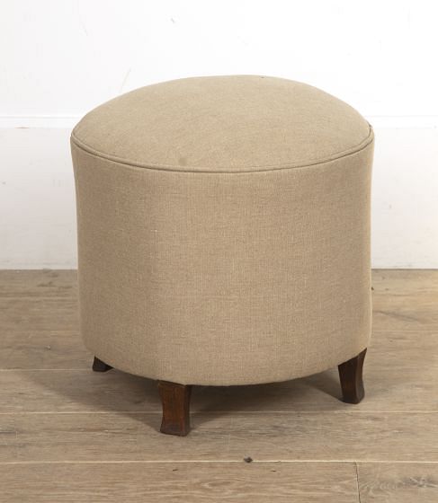 Round French Upholstered Footstool ST1518947